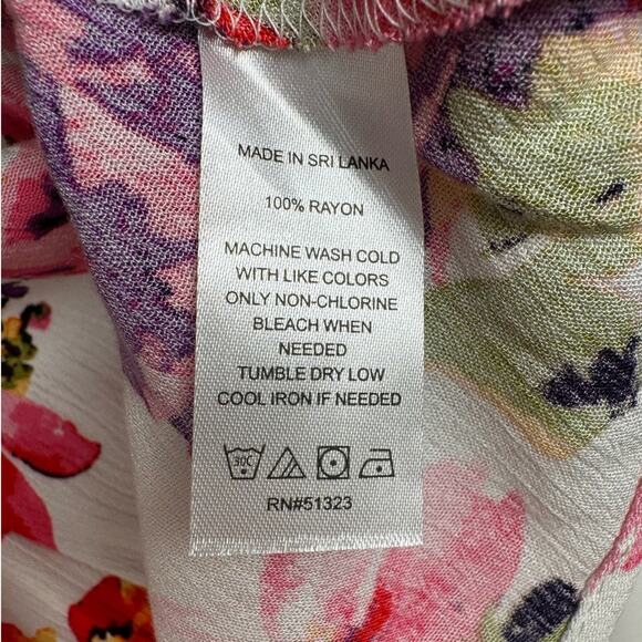 Vince Camuto Maximalist Bohemian Floral Preppy Coquette Cottagecore Blouse XS - Picture 4 of 7